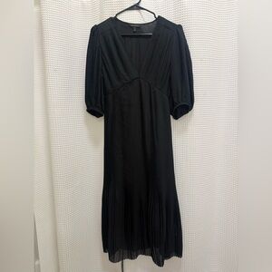 Banana Republic Black Dress with Corset Style Back Ties - Size Large